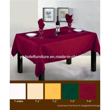 Tissu de table confortable en rouge foncé (FCX-538)